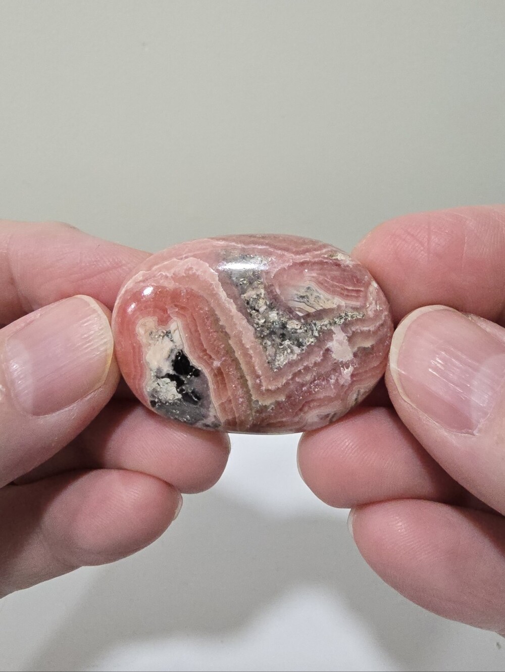 Rhodochrosite Crystal Palmstone #D